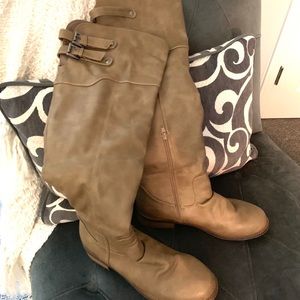 Buckle Knee High Boots